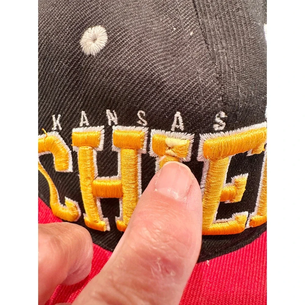 Kansas City Chiefs NFL Team Apparel Snapback Hat Black Acrylic One Size Fits All